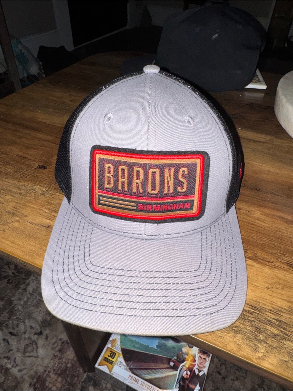 Birmingham Barons Gray & Black Trucker Cap